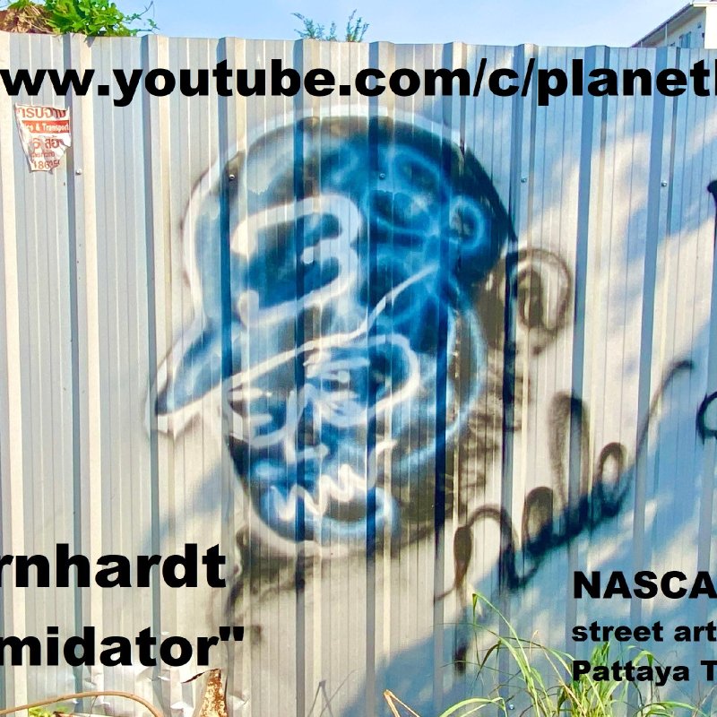 Dale Earnhardt street art graffiti in Thailand