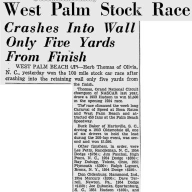 1954 Palm Beach Speedway