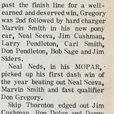 Feature Win (#18), Columbus Motor Speedway 35 Lap, Jul 8, 1973 