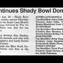Feature Win (#143), Shadybowl Speedway (Opener), April 16, 1988