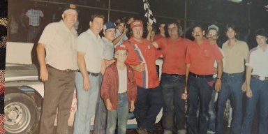 Mack Hyatt with owners and crew