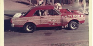 All fiberglass Ford Falcon at Starlite 25 Dragstrip in Ware Shoals, SC