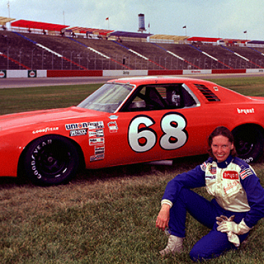 Janet Guthrie in the red car