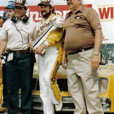 Rick Hendrick, Tim Richmond and Robert Gee Charlotte Busch race