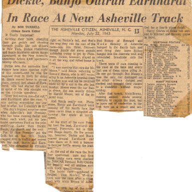 New Asheville Speedway 1963