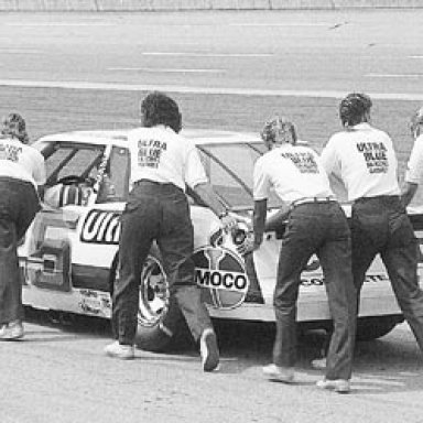 Bill Venturini and his all female pit crew