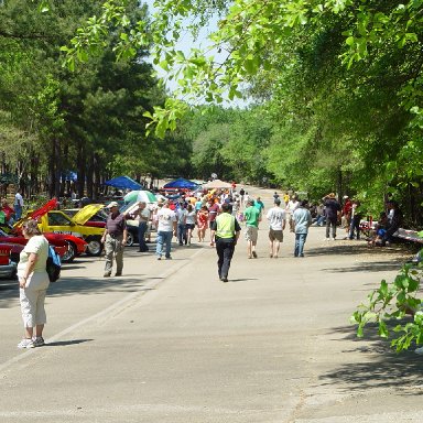 Car show on teh backstretch