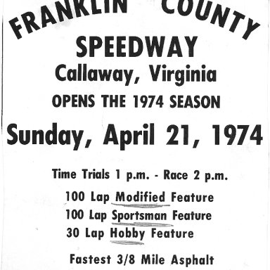 FCS Promo from a Martinsville Speedway program