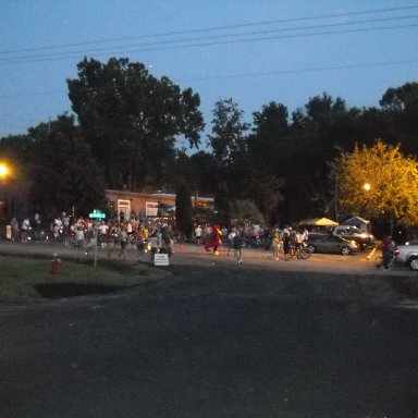 Riders at Start/Finish Line