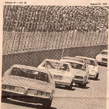 Dave Marcis in the lead Michigan 1976