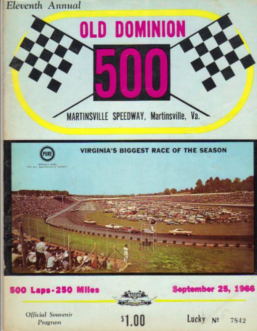 1966 Old Dominion 500 Program Gallery Andy Towler Racersreunion