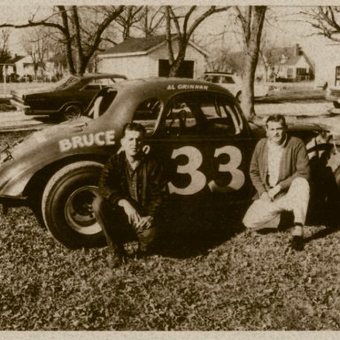 Blue Burton & Al Grinnan with Blue's modified coupe