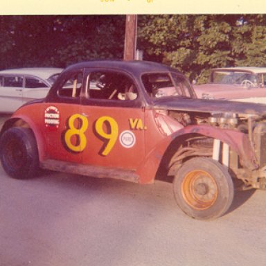 Wendell Scott headed in to Bowman Gray Stadium 1961, Walt Wimer photo