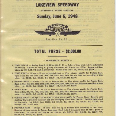 1948 NASCAR Entry Blank #1