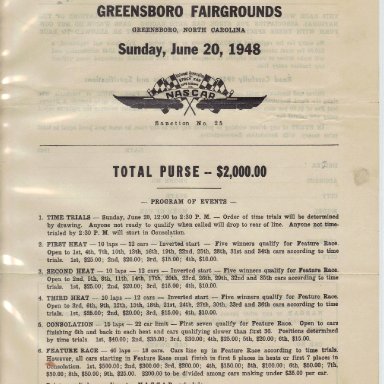 1948 NASCAR Entry Blank #2