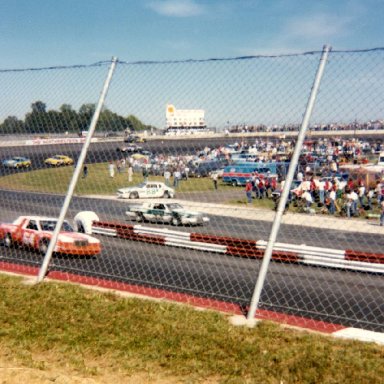 Harry Gant dives to the pits at Wilkesboro Spring 1981