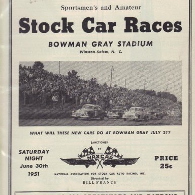 Bowman Gray Stadium 1951