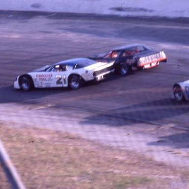 All Pro - David Pearson gets loose as Dick Anderson works the high side _Glendenning Photo_