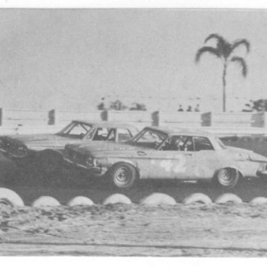 Richard Petty passes his brother Maurice on his way to winning the only NASCAR GN race held at the track in 1962___