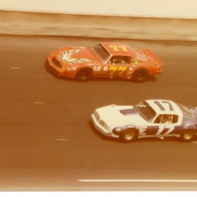 Harry Gant races Darrell Waltrip__