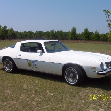 Our 75 Camero with the TSCM sign