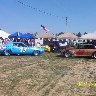 The 43 and Emery Shealys 47 in front of TSCM tent