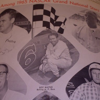 #1 Roy Elwood Mayne - (early issue) 1966 NASCAR Magazine and Official Race Program