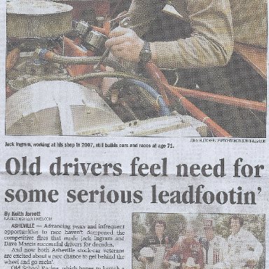 Racers Reunion Plug 7-13-08 Asheville-Citizens Times