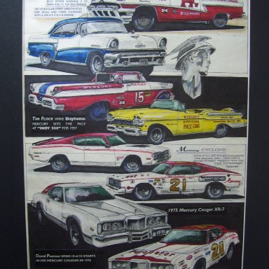Mercury stock passenger cars and race cars