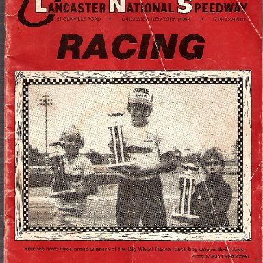 LANCASTER NATIONAL SPEEDWAY PROGRAM COVER