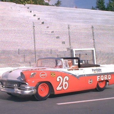 Me and my replica of Curtis Turner's '56 Ford Convertible Division ride