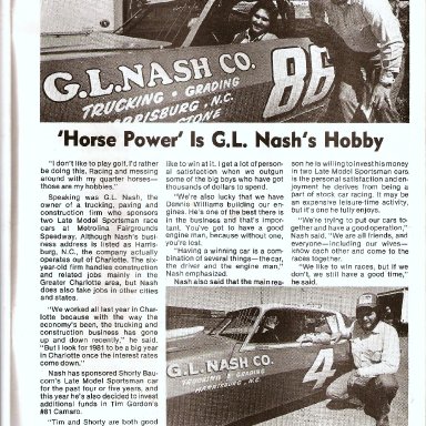 G.L. Nash's Hobby Benefits Metrolina Speedway 1980s'