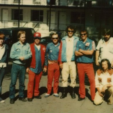 My cousin with Richard Petty and crew