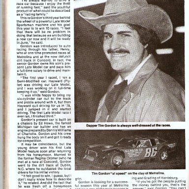 Tim Gordon-From Track Promoting To Driving Race Cars 1980s'