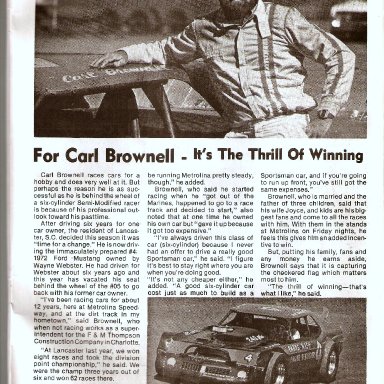 Semi-Modified Driver Carl Brownell Likes Winning 1980s' 001