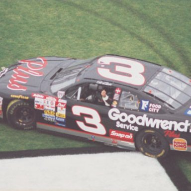 Dale Earnhardt Celebrates Winning the 1998 Daytona 500