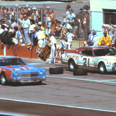 #43 Richard Petty #21 David Pearson 1978 Champion Spark Plug 400