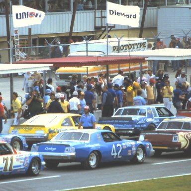 ARCA #15 Jeff Hooker #42 Rodger Neshem #71 Bobby Jacks 1984 Daytona