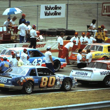 #4 Mark Martin #43 Richard Petty #75 Neil Bonnett #80 Bob Seneker 1983 Gabriel 400 @ Michigan