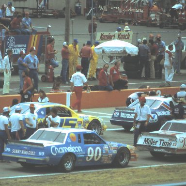 #21 Buddy Baker #22 Bobby Allison #15 Dale Earnhardt #90 Richard Brooks 1983 Gabriel 400 @ Michigan