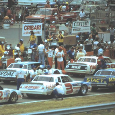 #55 Benny Parsons #2 Morgan Shepherd #3 Ricky Rudd #22 Bobby Allison 1983 Gabriel 400 @ Michigan