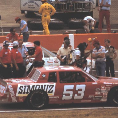 #73 Steve Moore #53 Tom Sneva 1983 Gabriel 400 @ Michigan