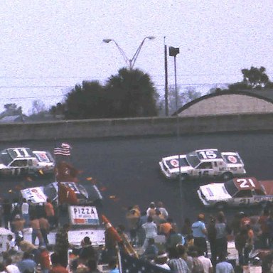 #28 Bobby Allison #11 Darrell Waltrip #21 Neil Bonnett  #15 Benny Parsons 1981 @ Daytona 500