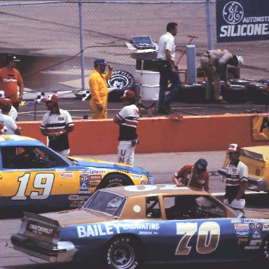 #19 Henley Gray #70 J.D. McDuffie 1982 Gabriel 400 @ Michigan