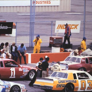 #36 H.B. Baily #1 Benny Parsons #03 David Pearson #71 Dave Marcis 1982 Gabriel 400 @ Michigan