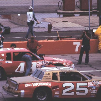 #48 James Hylton #25 Ronnie Thomas 1982 Gabriel 400 @ Michigan