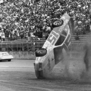 Ricky Rudd flips during the 1984 Busch Clash___