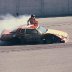 Bobby Dotter escapes his burning car after a crash - 1985___