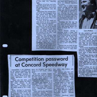 Billy Scott Wins Concord 35 Lapper at 70  MPH Average 1970S'