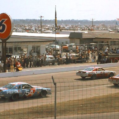 #81 Terry Ryan #48 James Hylton #54 Lennie Pond 1976 Daytona 500